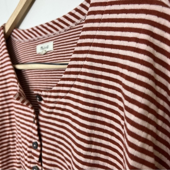 Madewell Double-Faced Henley Tee in Stripe - Picture 15 of 16